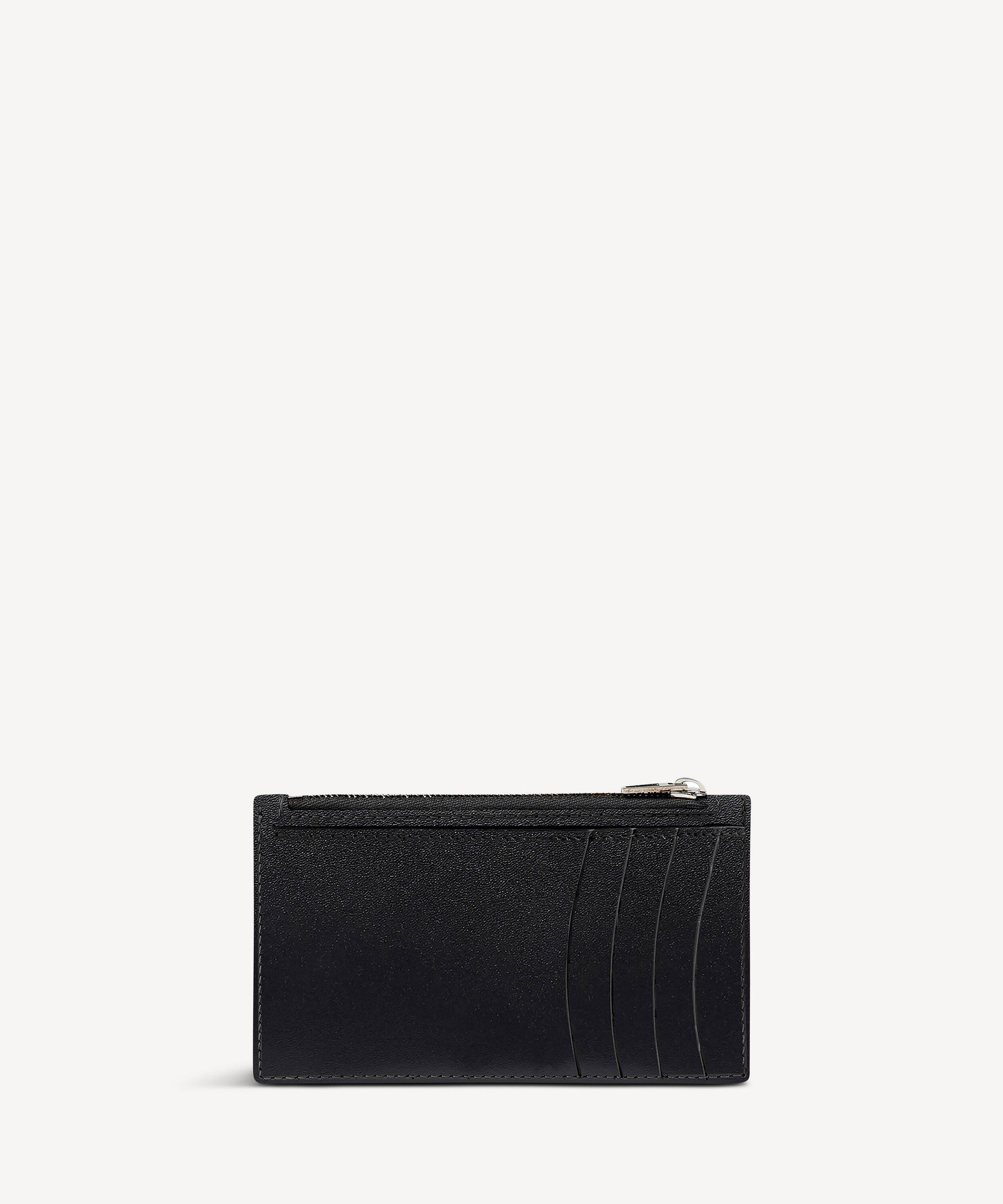 Hourglass Long Coin And Card Holder - Black