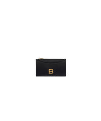 Hourglass Long Coin And Card Holder - Black