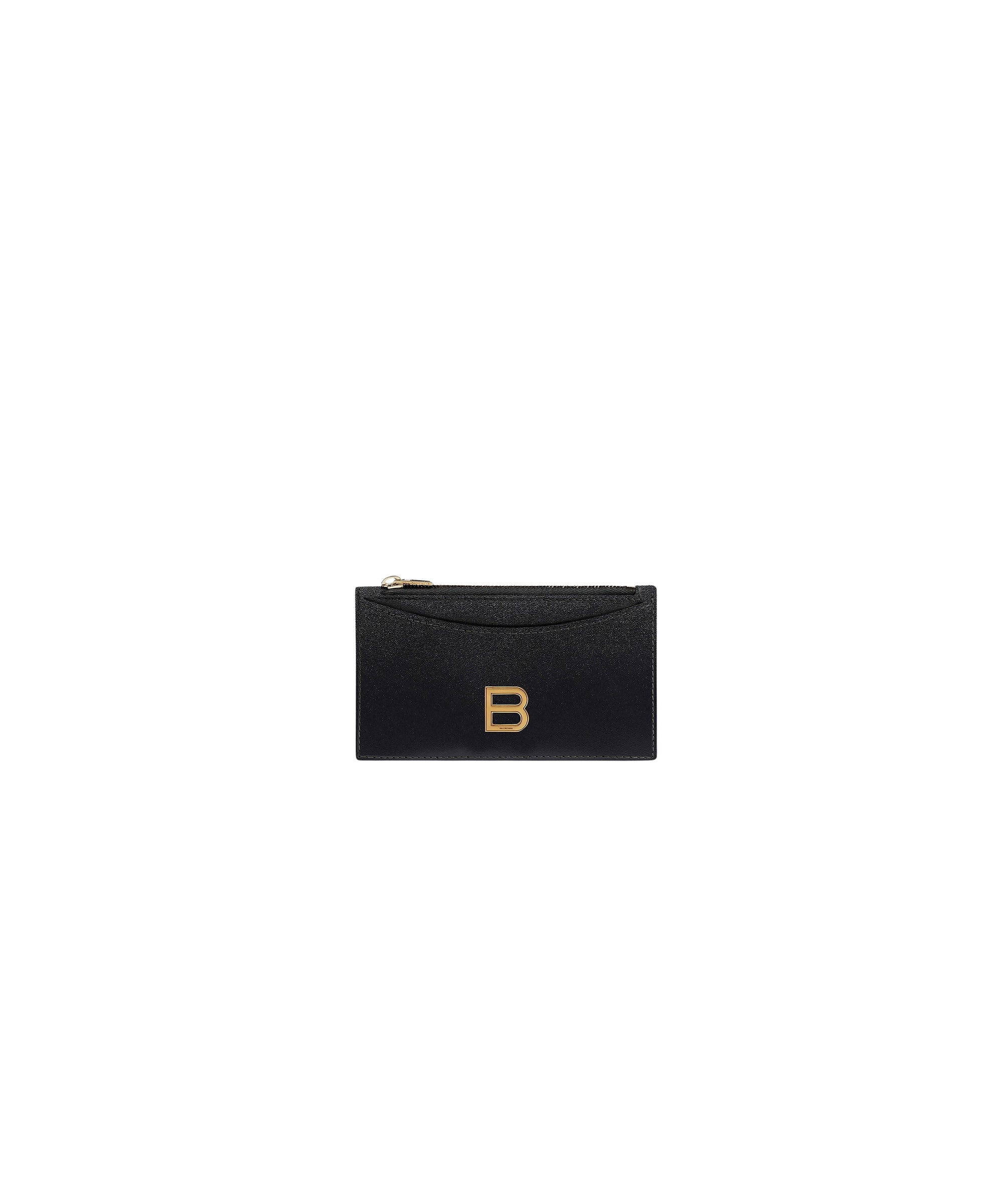 Hourglass Long Coin And Card Holder - Black