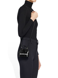 Ville Crocodile Embossed black Mini Handbag - Black