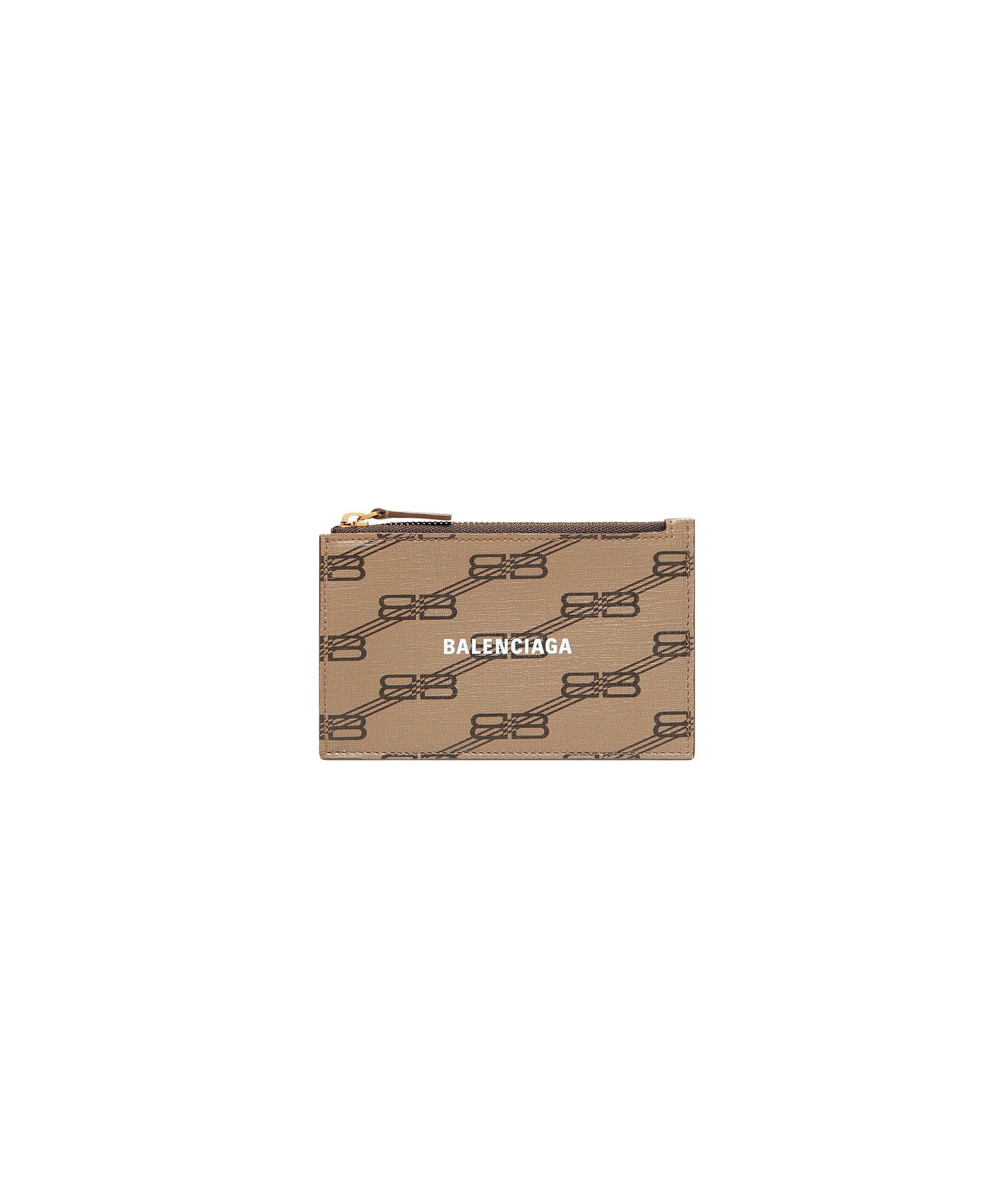Signature Large Long Coin And Card Holder BB Monogram Coated Canvas - Beige & Brown