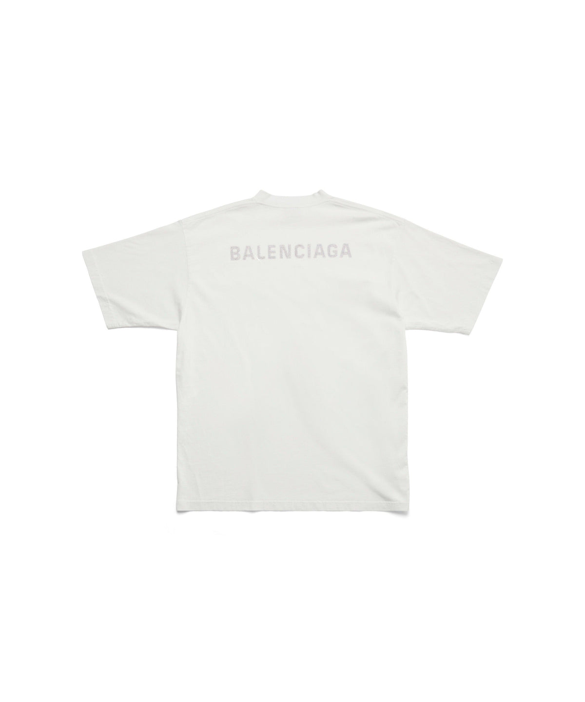 Balenciaga Back T-Shirt - Dirty White & Silver