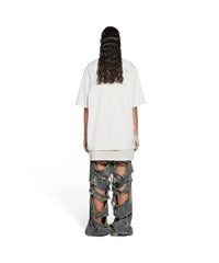 Balenciaga Back T-Shirt - Dirty White & Silver