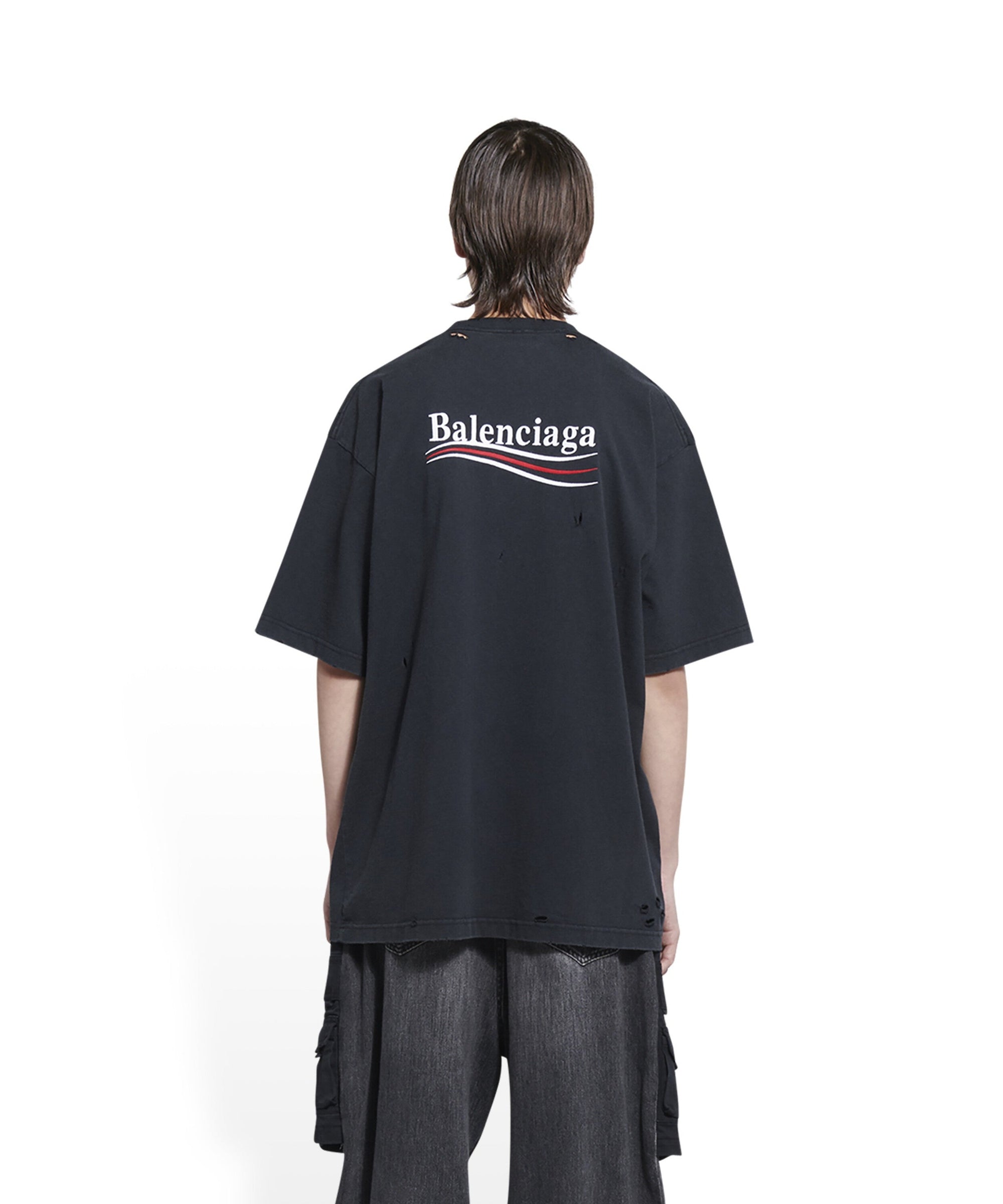 Political Campaign T-Shirt - Washed Black & White