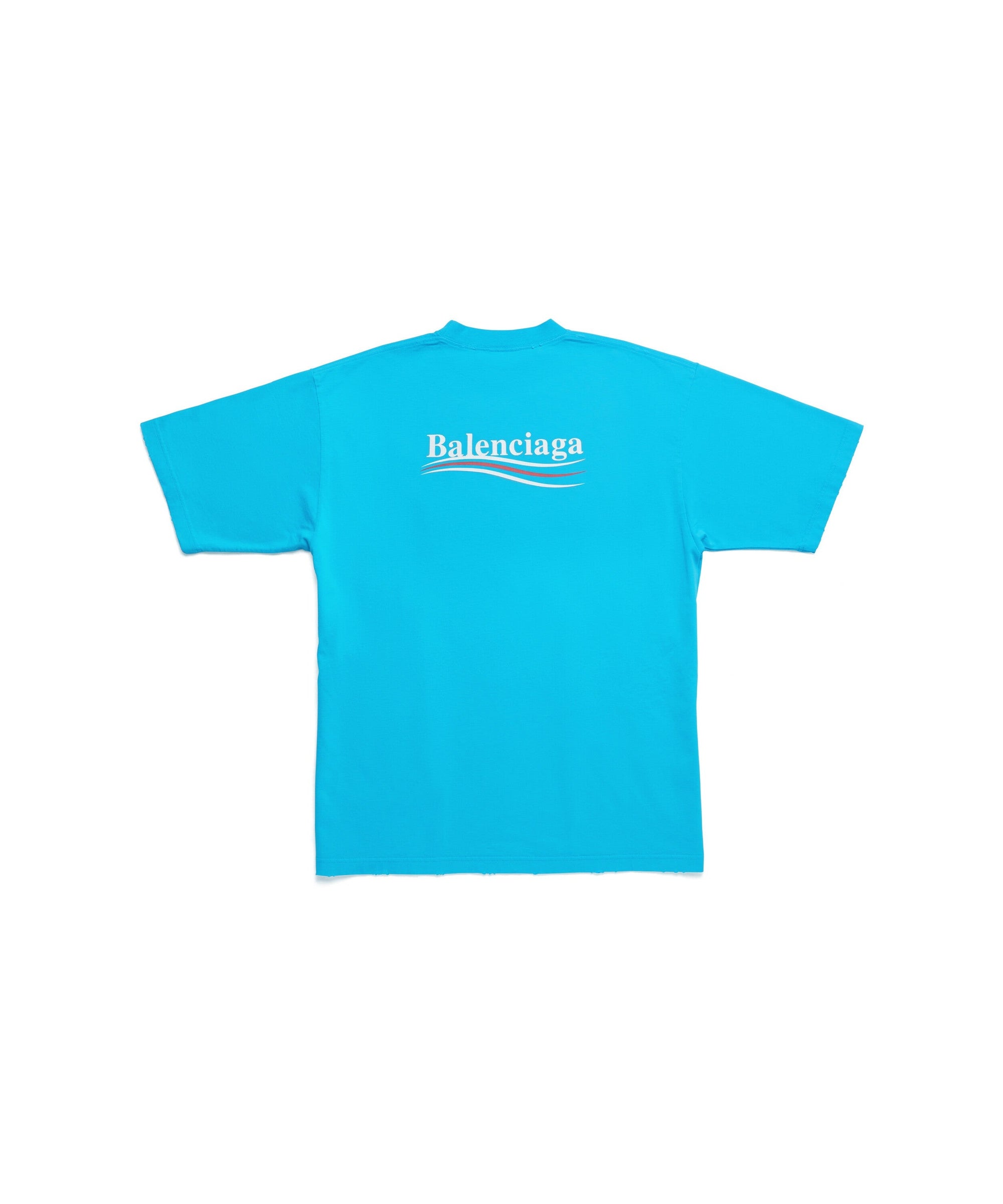 Political Campaign T-Shirt - Azure & White & Red