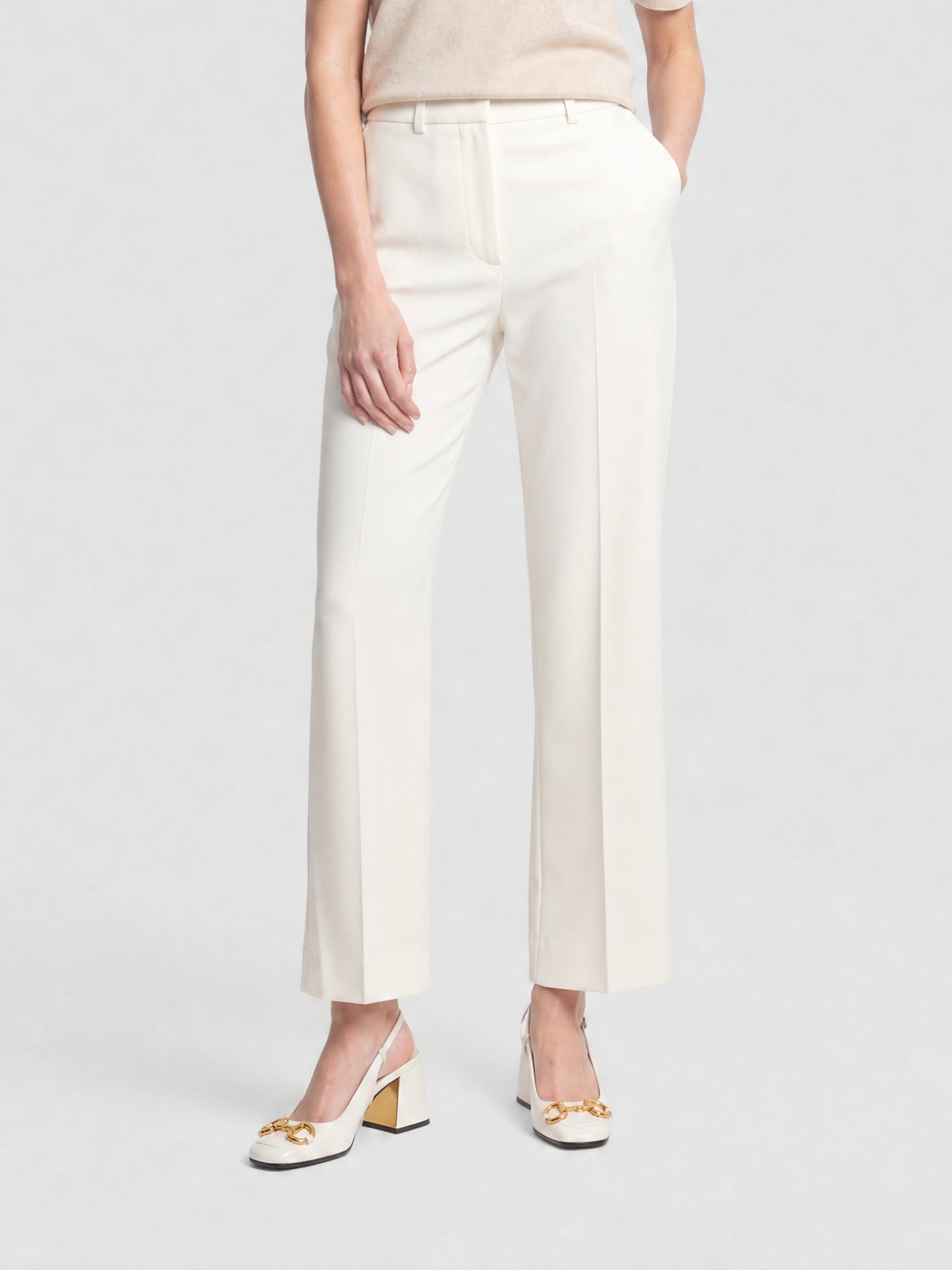 Baby white 75mm Slingback - White