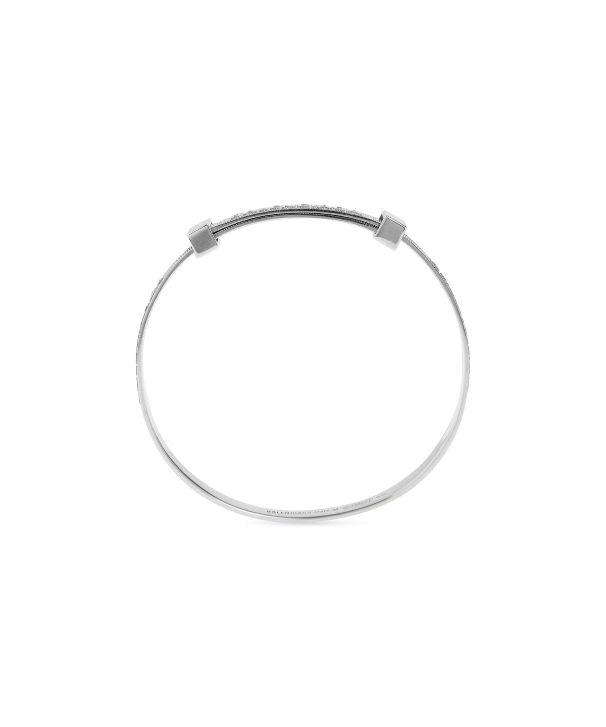 Logo Hoop Bracelet - Shiny Silver