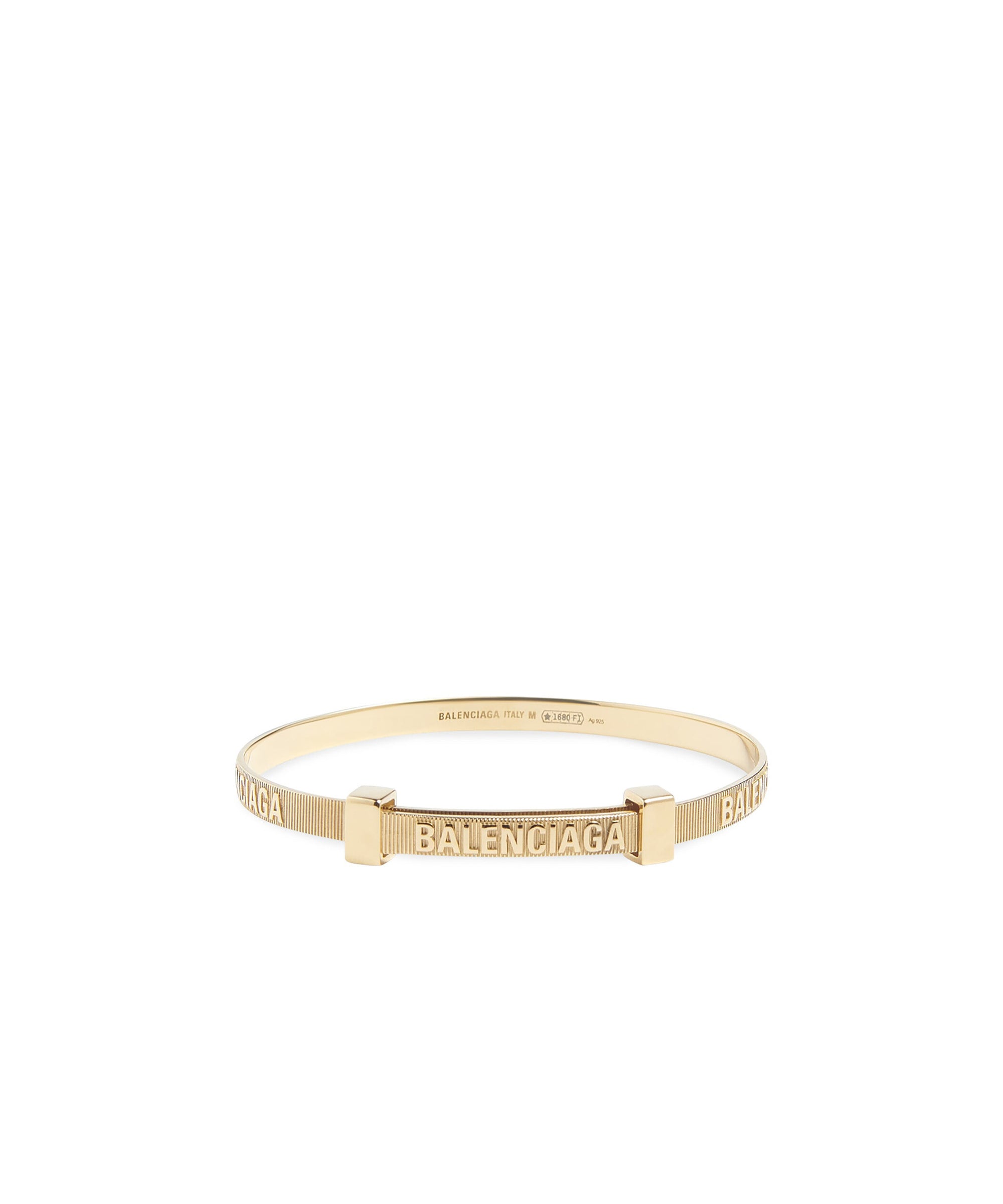 Logo Hoop Bracelet - Shiny Gold