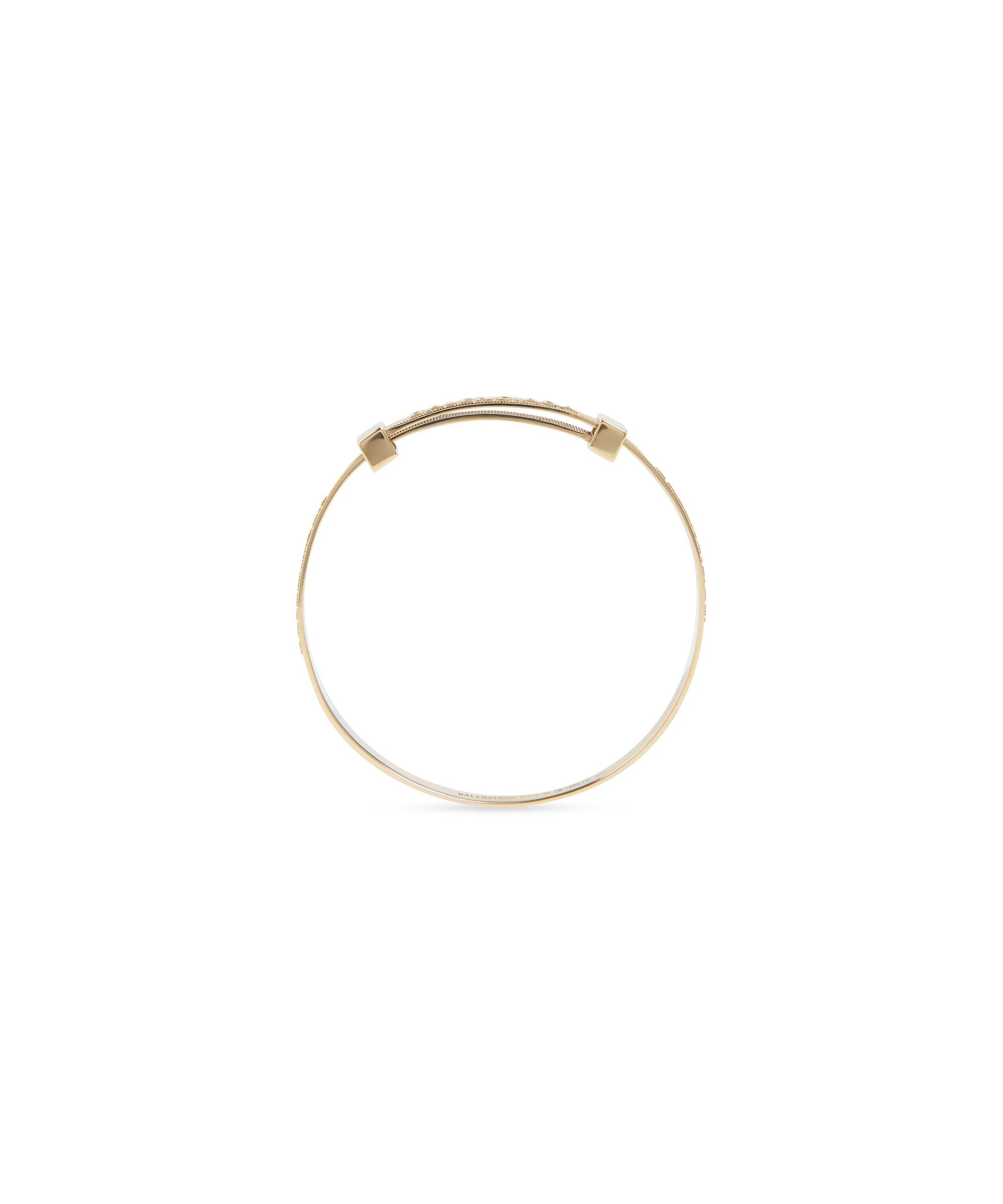 Logo Hoop Bracelet - Shiny Gold