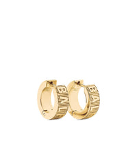 Logo Hoop Earrings - Shiny Gold