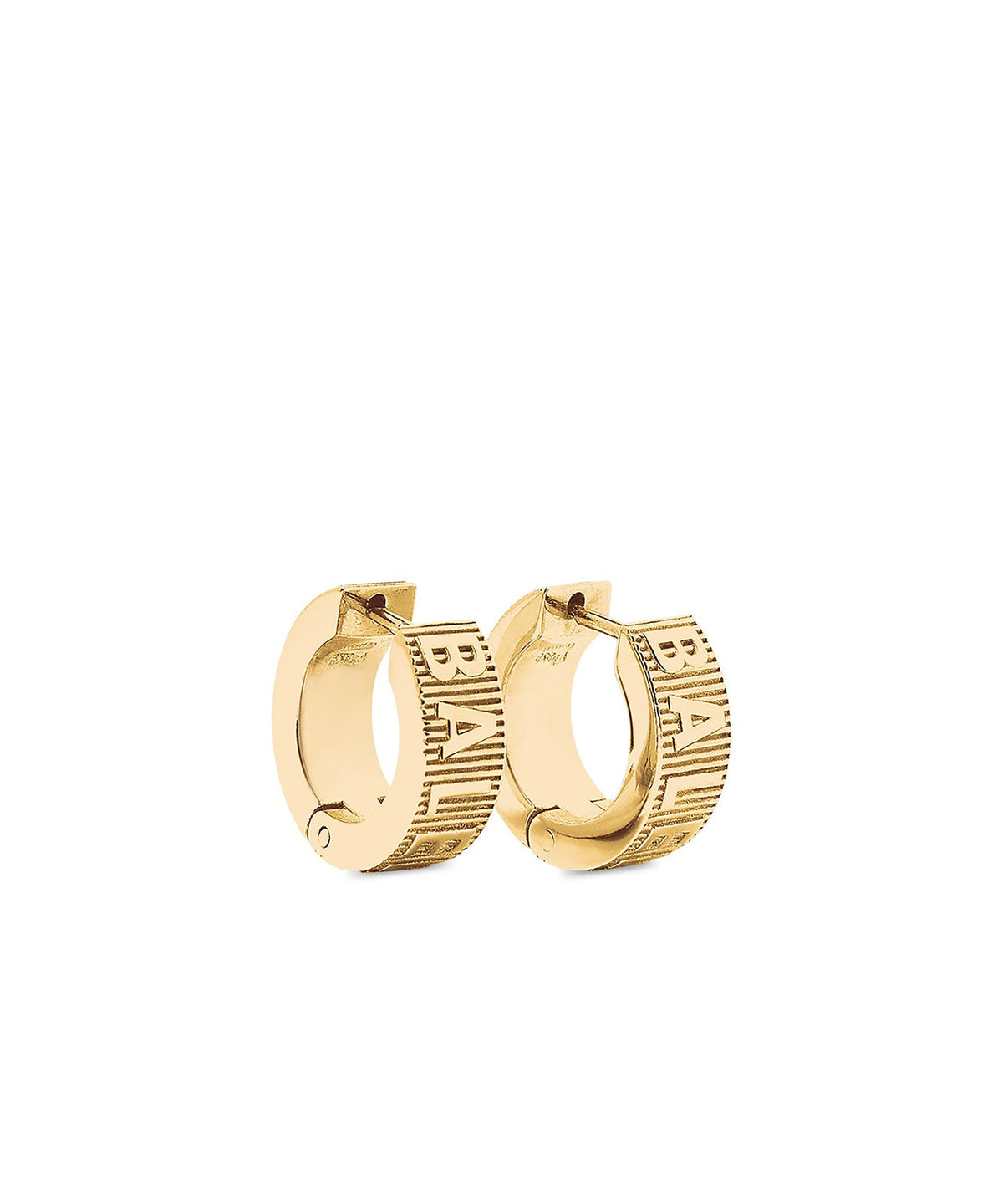 Logo Hoop Earrings - Shiny Gold