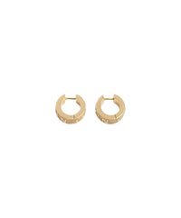 Logo Hoop Earrings - Shiny Gold