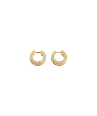 Logo Hoop Earrings - Shiny Gold