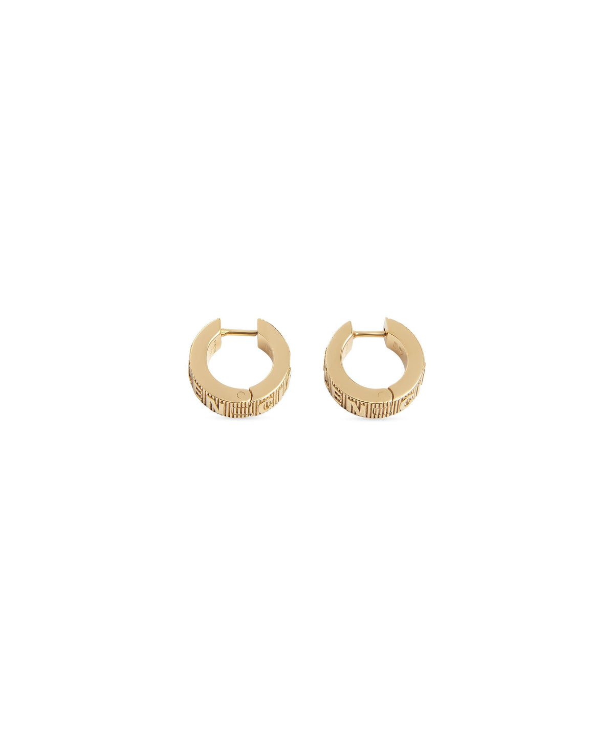 Logo Hoop Earrings - Shiny Gold