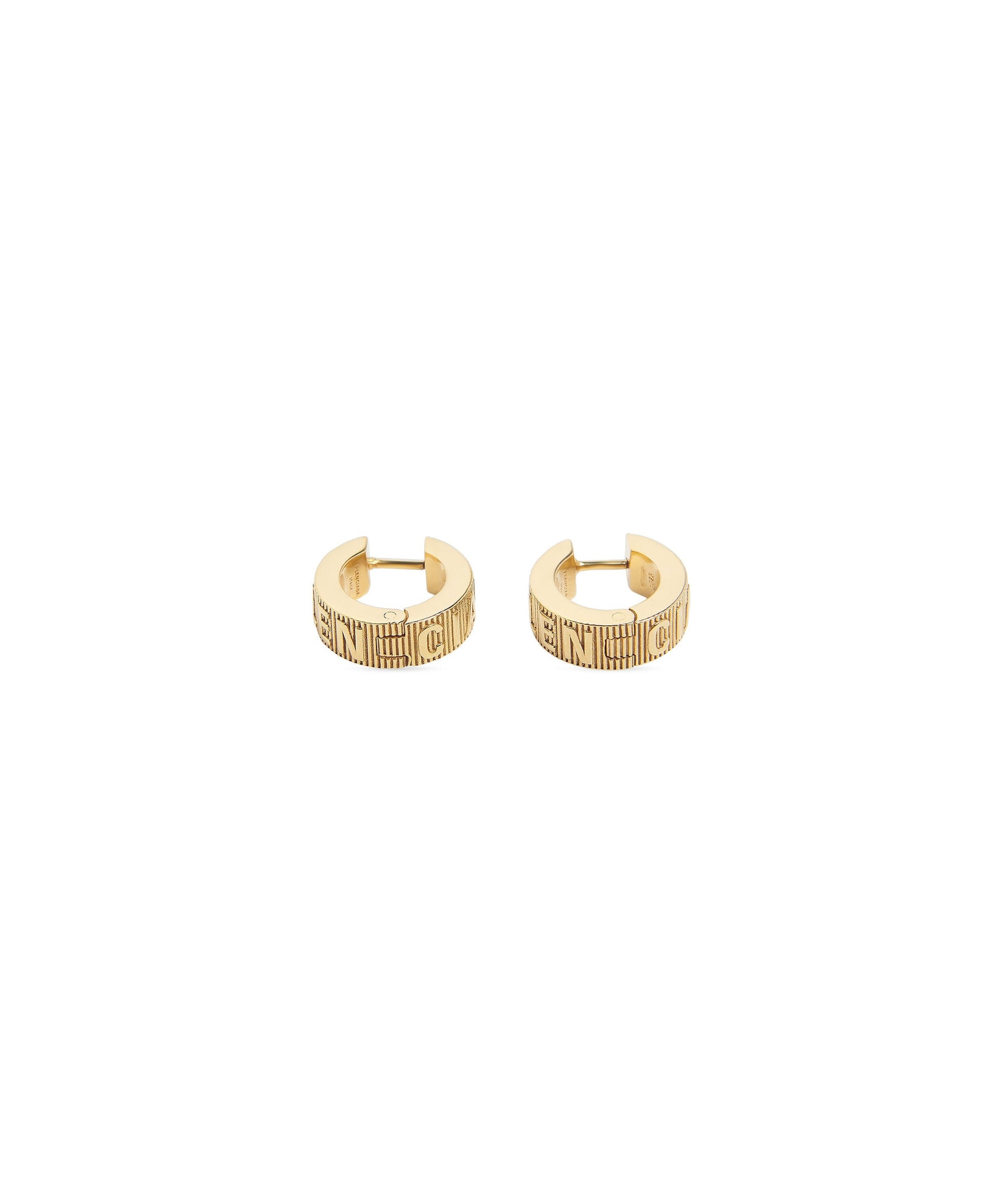 Logo Hoop Earrings - Shiny Gold