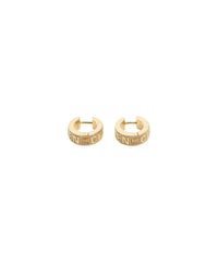 Logo Hoop Earrings - Shiny Gold