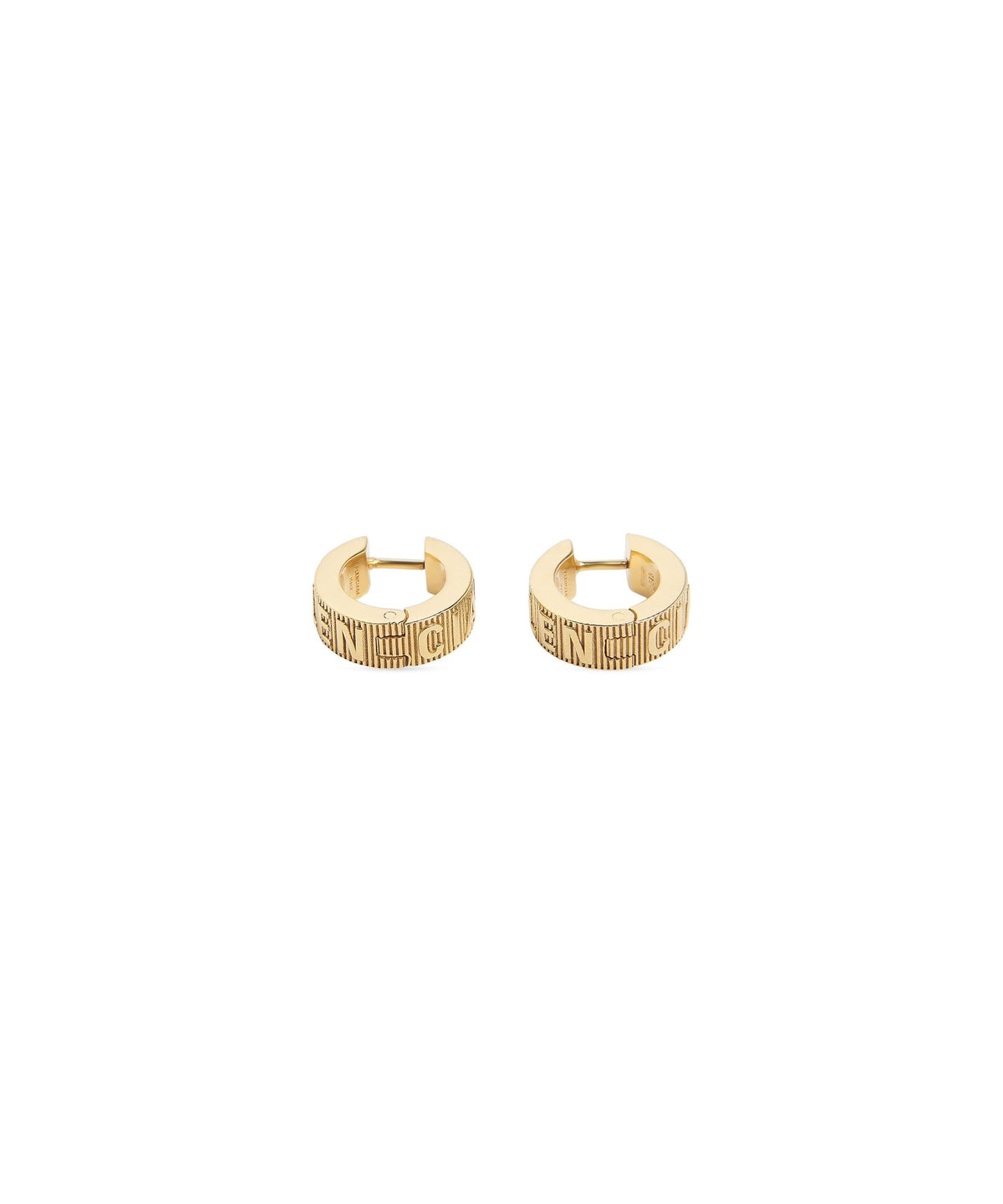 Logo Hoop Earrings - Shiny Gold