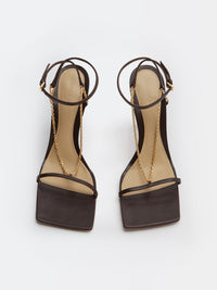 Stretch ebony 90mm Sandals - Ebony