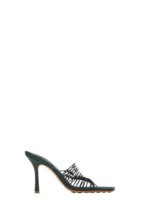 Stretch emerald green 90mm Mules - Emerald Green