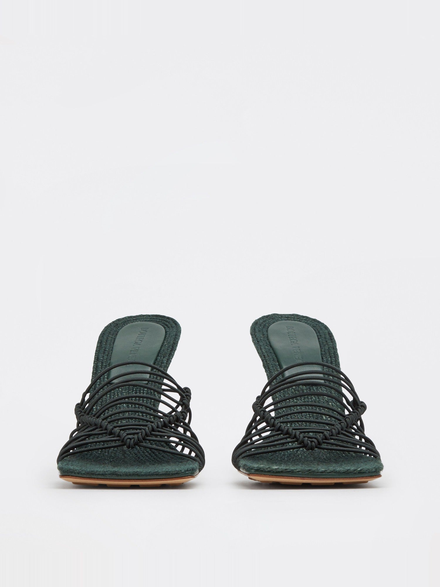 Stretch emerald green 90mm Mules - Emerald Green