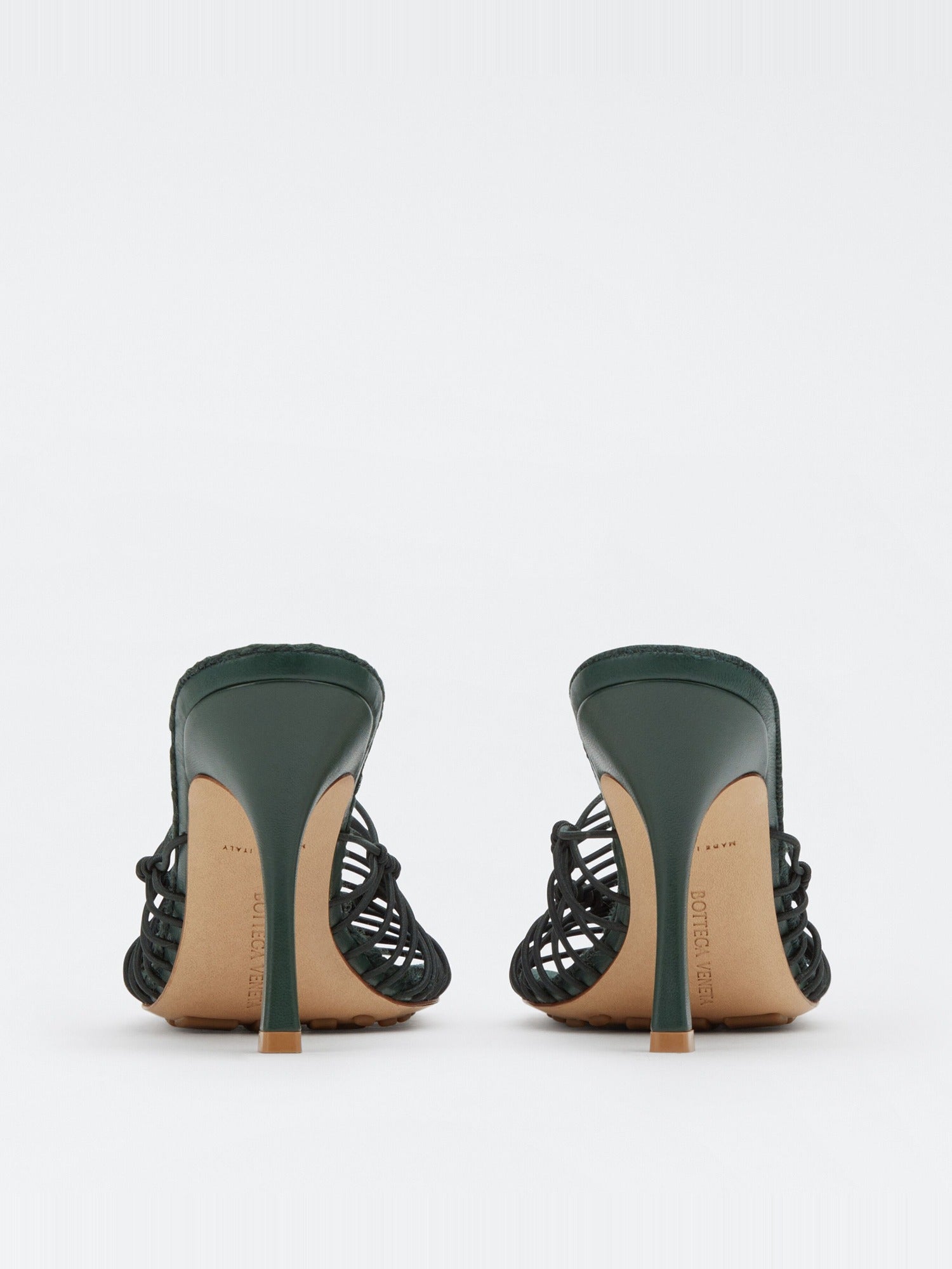 Stretch emerald green 90mm Mules - Emerald Green