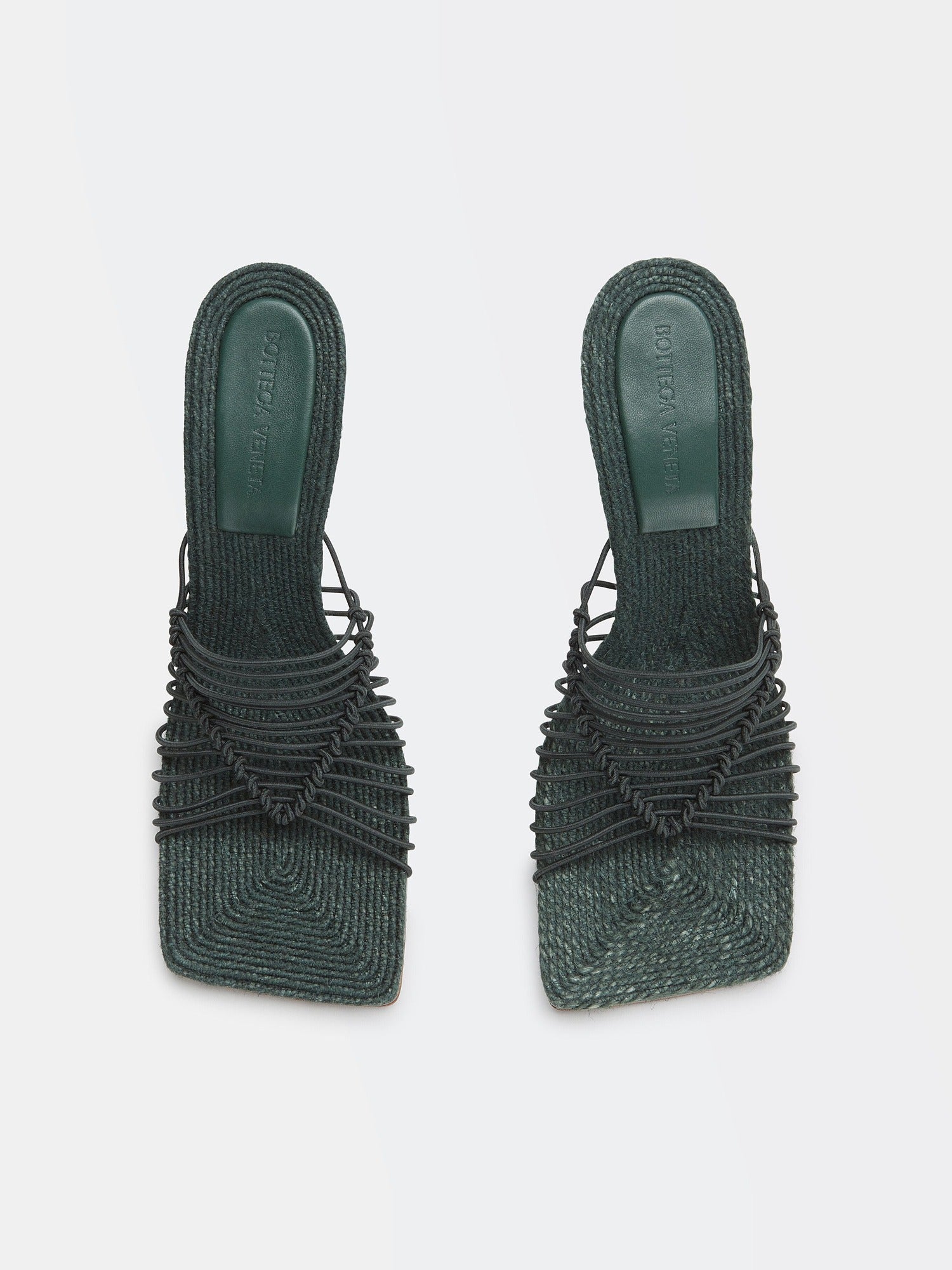 Stretch emerald green 90mm Mules - Emerald Green