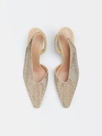 Almond honey & cane sugar 75mm Pumps - Honey & Cane Sugar