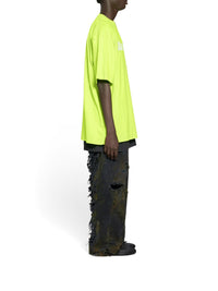 Caps fluo yellow & white T-shirt - Fluo Yellow & White