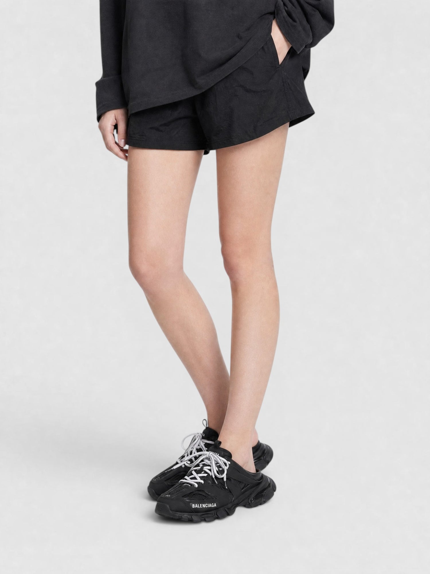 Track Trainers black Mules - Black