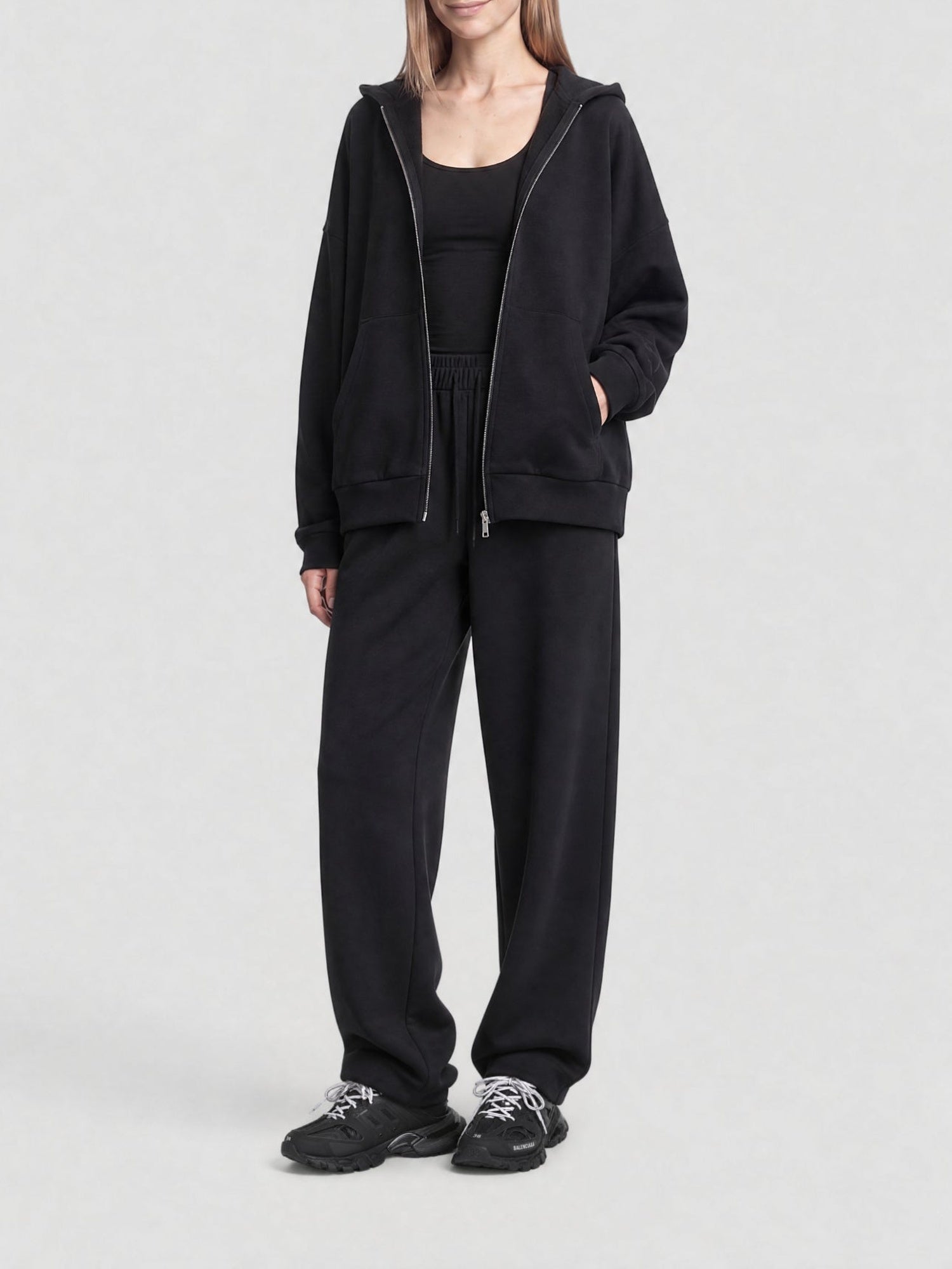 Track Trainers black Mules - Black