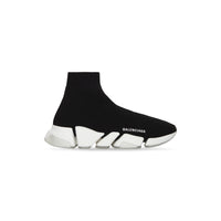Speed 2.0 Clear Sole Recycled Knit Sneakers - Black & White