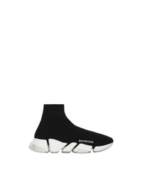 SPEED / Speed 2.0 Clear Sole Recycled Knit Sneakers - Black & White