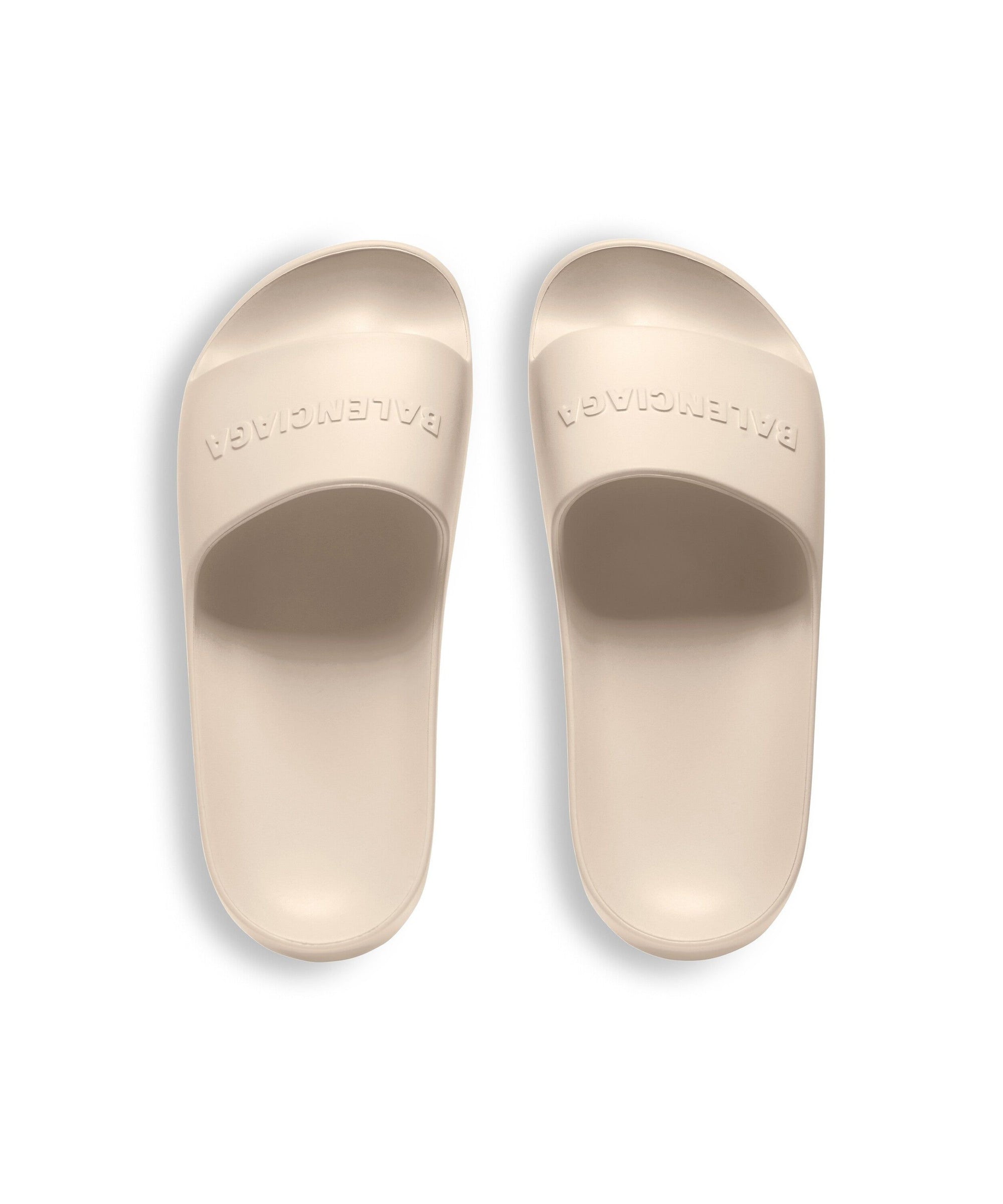 Chunky Slide Sandals - Sand Beige