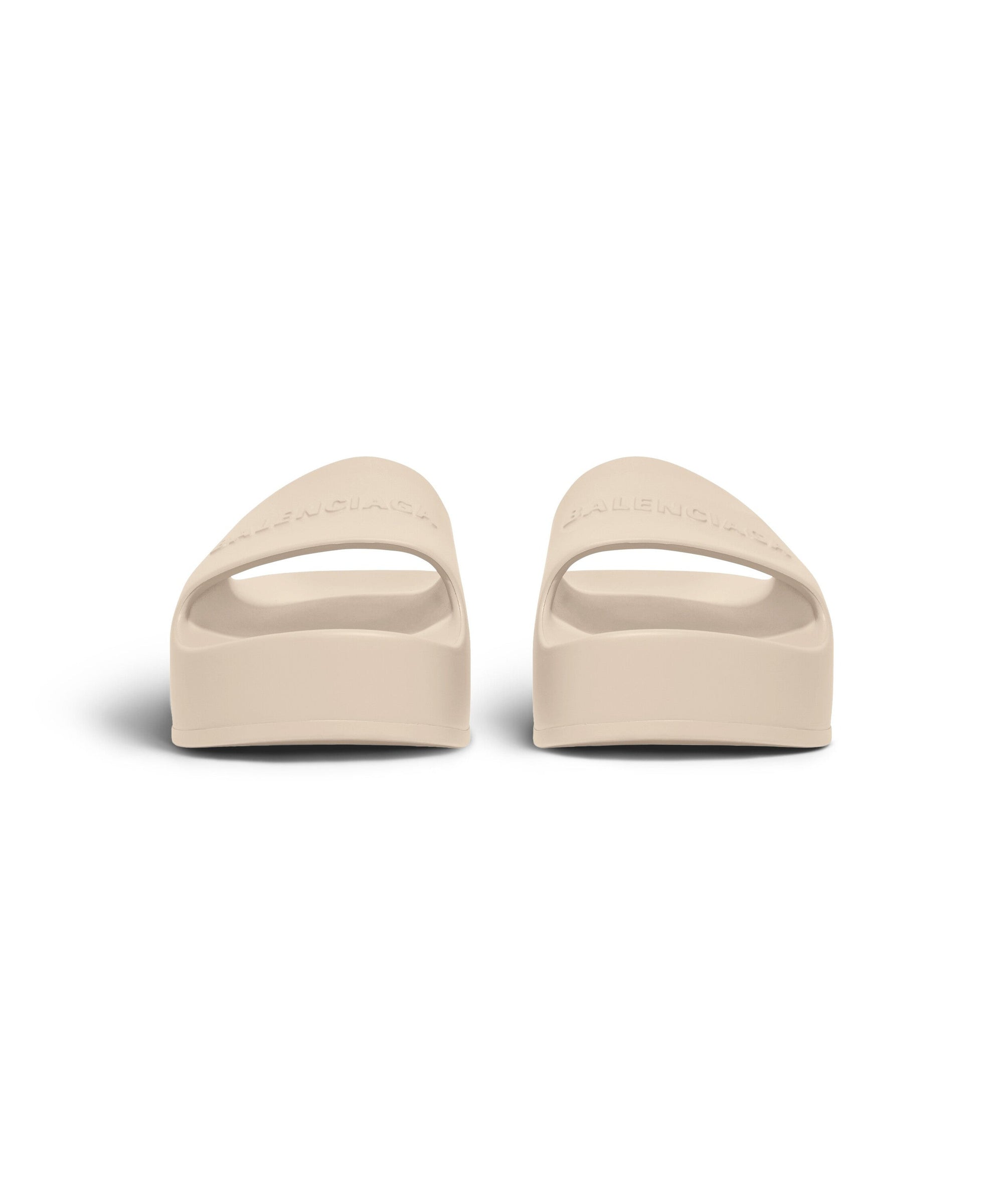 Chunky Slide Sandals - Sand Beige