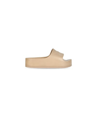 Chunky Slide Sandals - Taupe