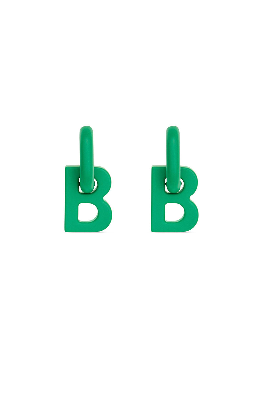 B Chain XS vivid green & silver Earrings - Vivid Green & Silver