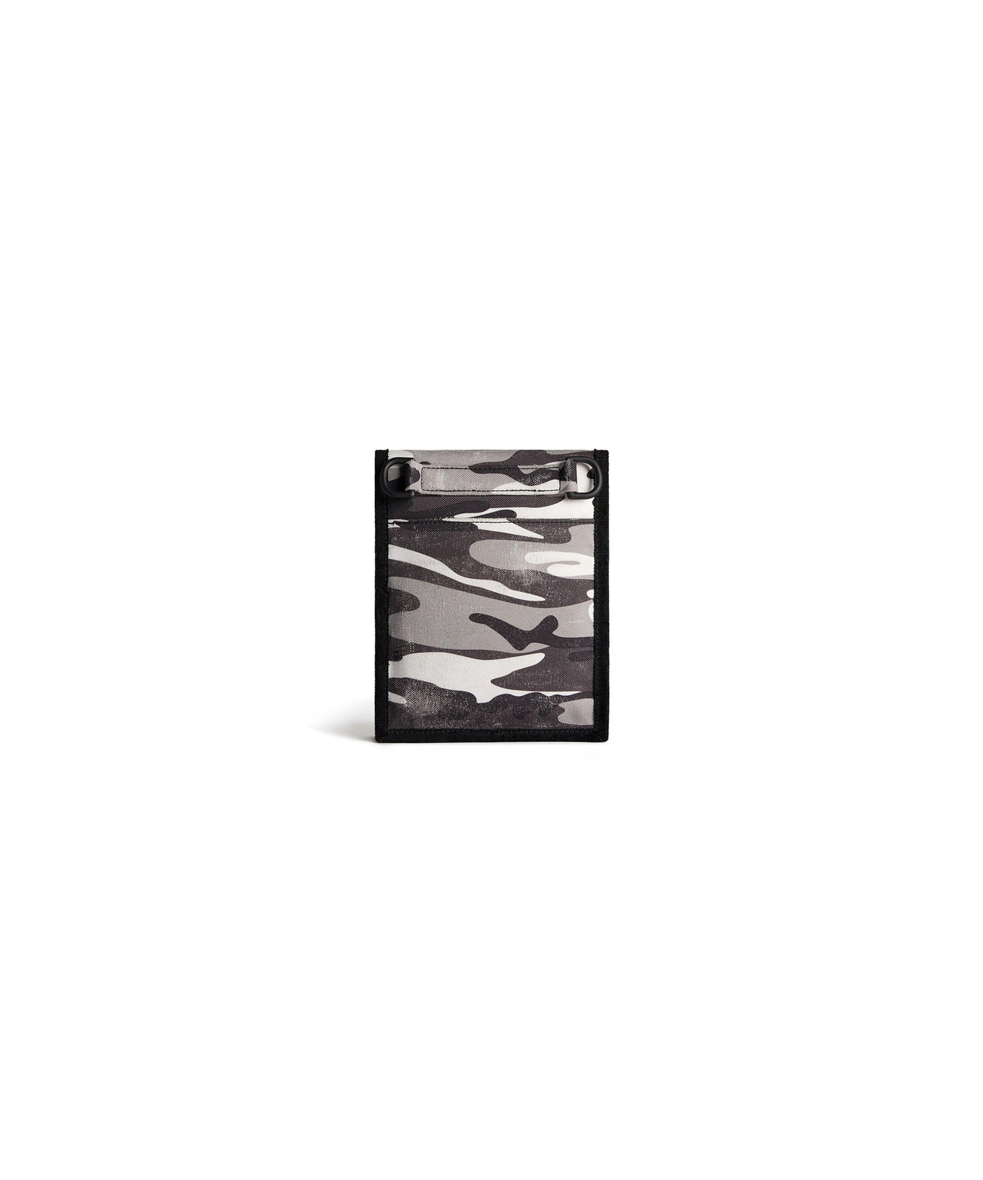 Explorer Small Pouch With Strap Camo Print - Grey