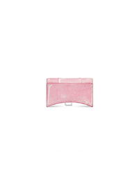 Hourglass butterfly pink Wallet On Chain Denim Print - Butterfly Pink