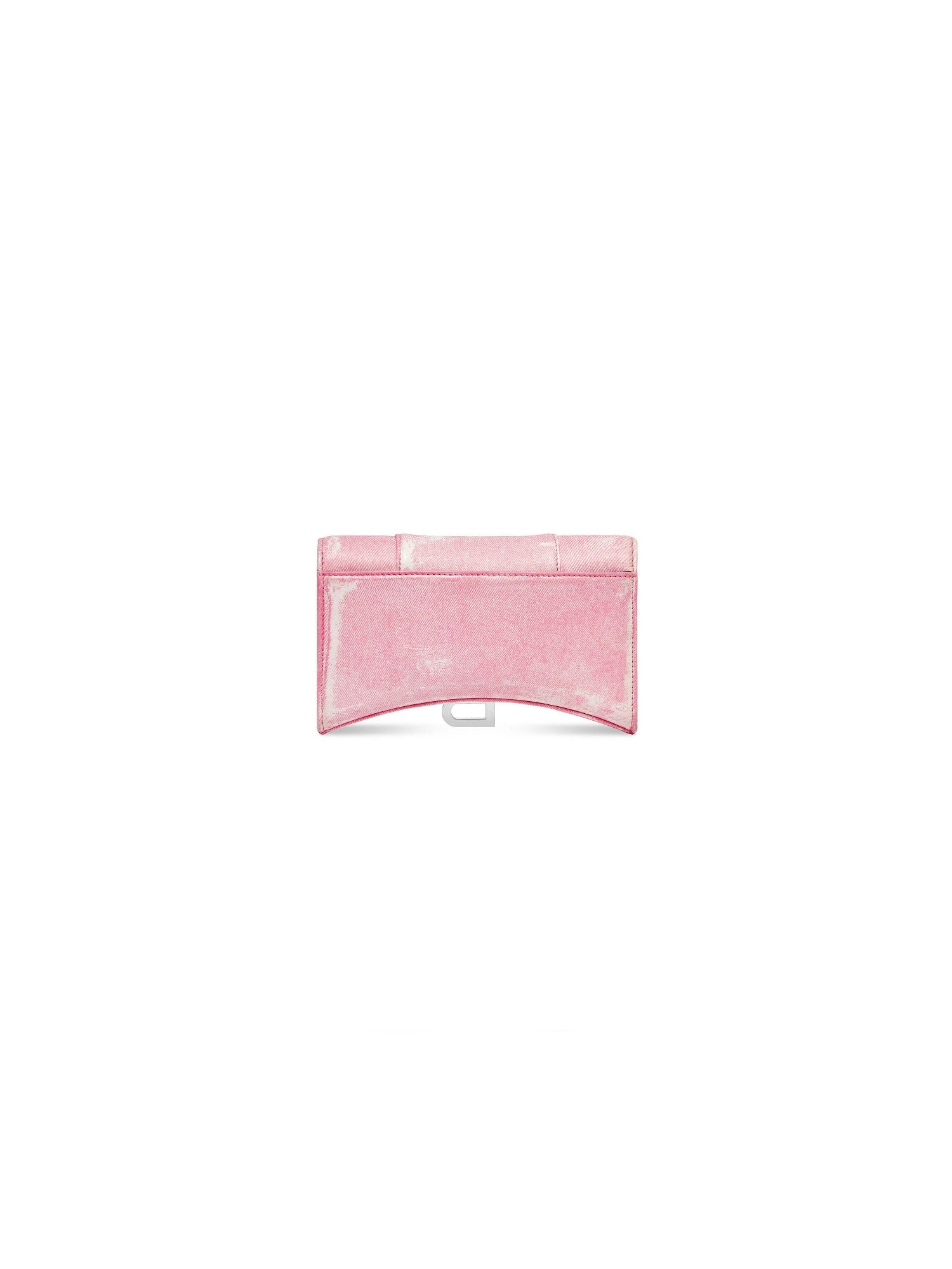 Hourglass butterfly pink Wallet On Chain Denim Print - Butterfly Pink