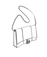 Hourglass Wallet On Chain - Silver
