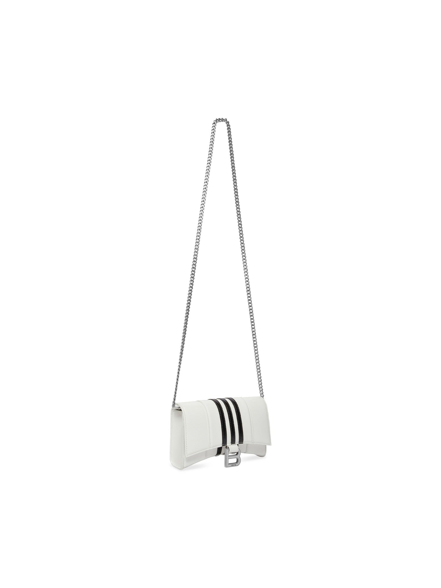 Balenciaga x Adidas Hourglass optic white & black Wallet On Chain Box - Optic White & Black