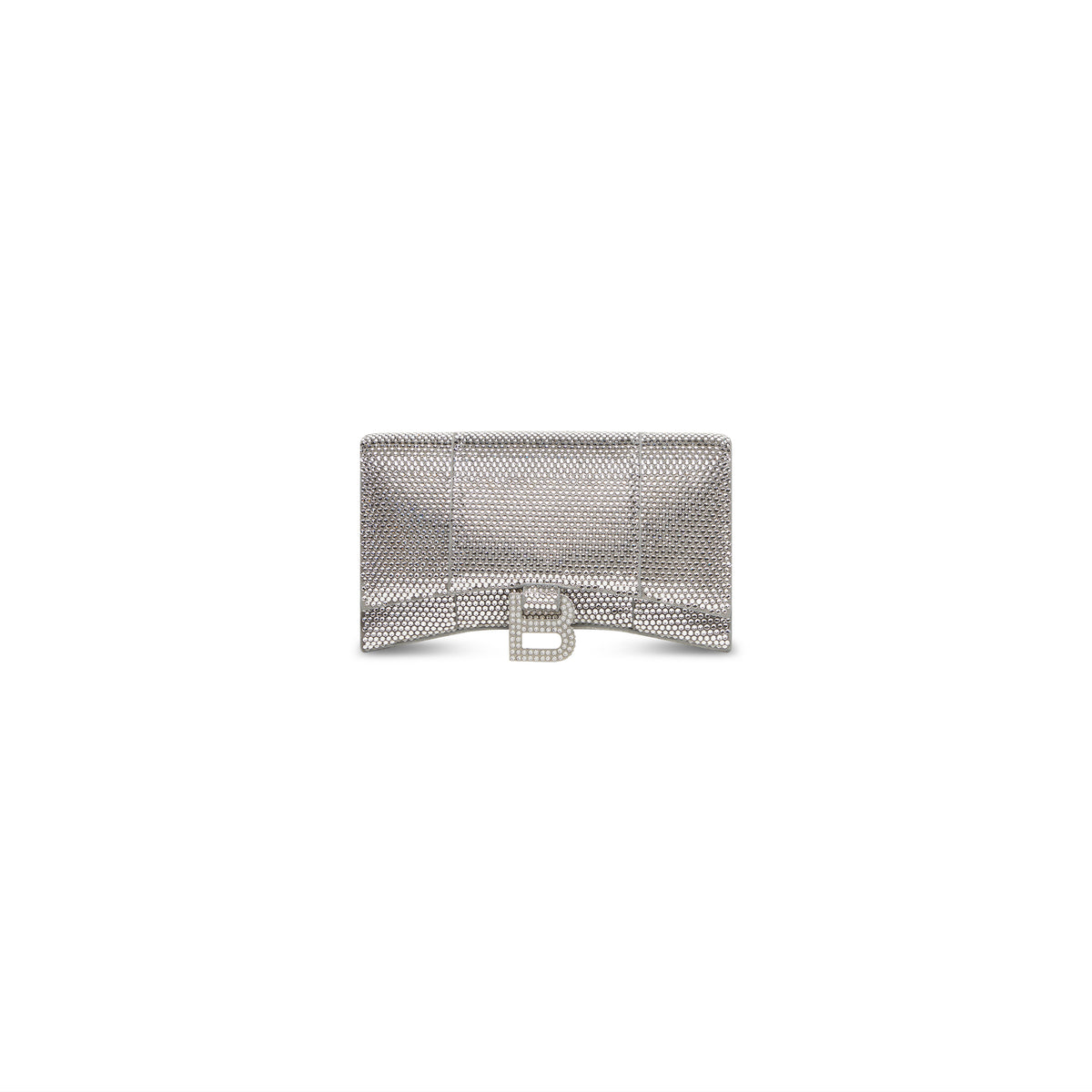 Hourglass Wallet On Chain With Rhinestones - Smoke Grey