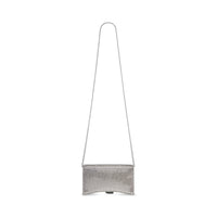 Hourglass Wallet On Chain With Rhinestones - Smoke Grey