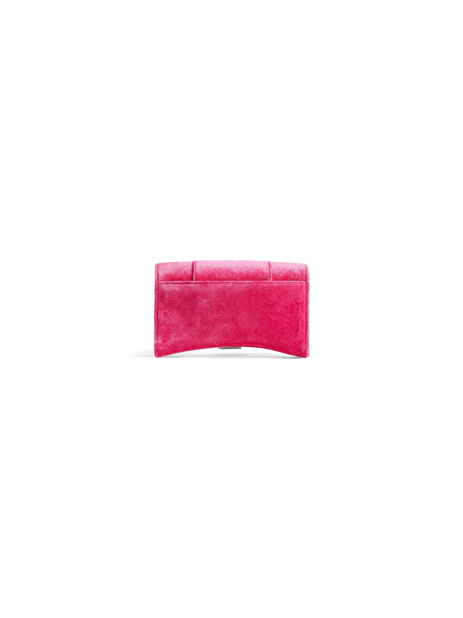 Hourglass bright pink Wallet On Chain Velvet Jersey - Bright Pink