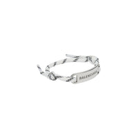 Plate Bracelet - White & Black & Silver