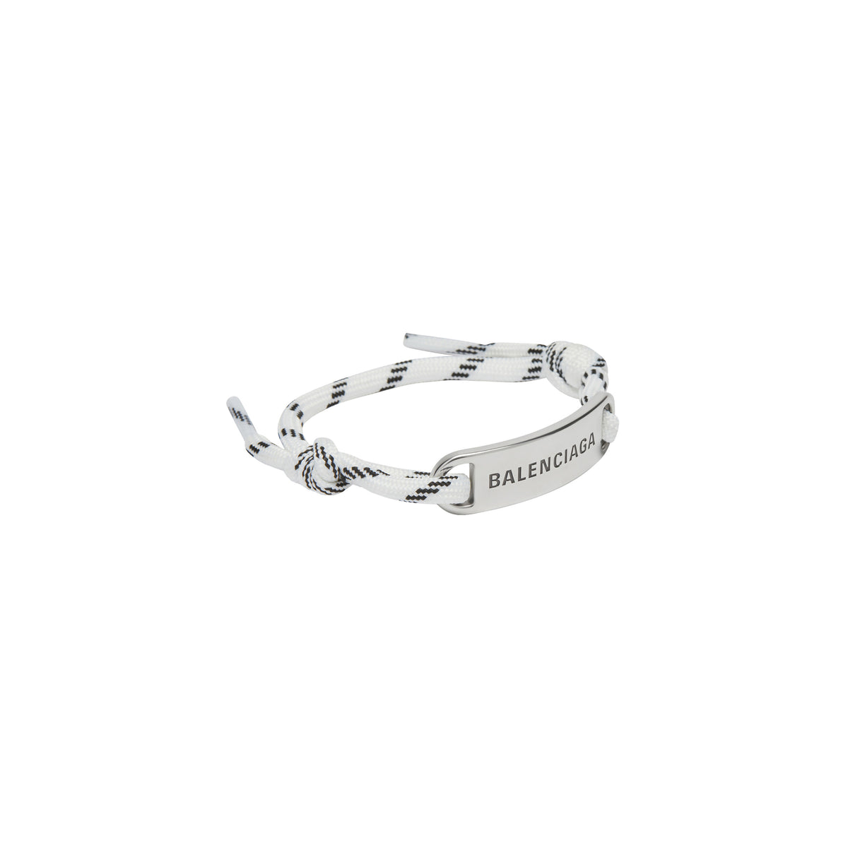 Plate Bracelet - White & Black & Silver