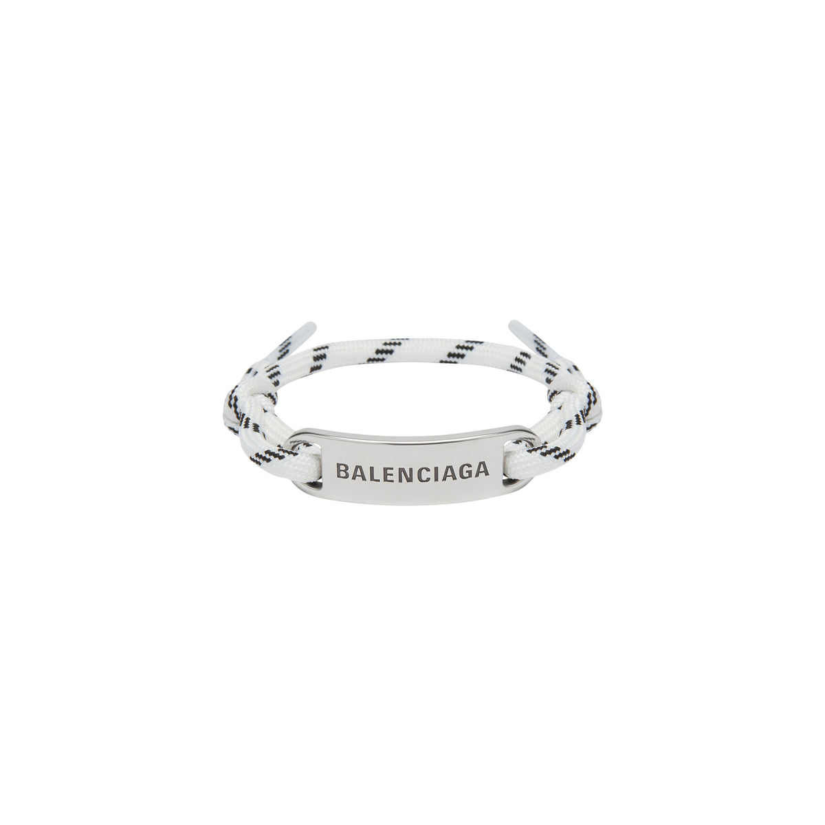 Plate Bracelet - White & Black & Silver