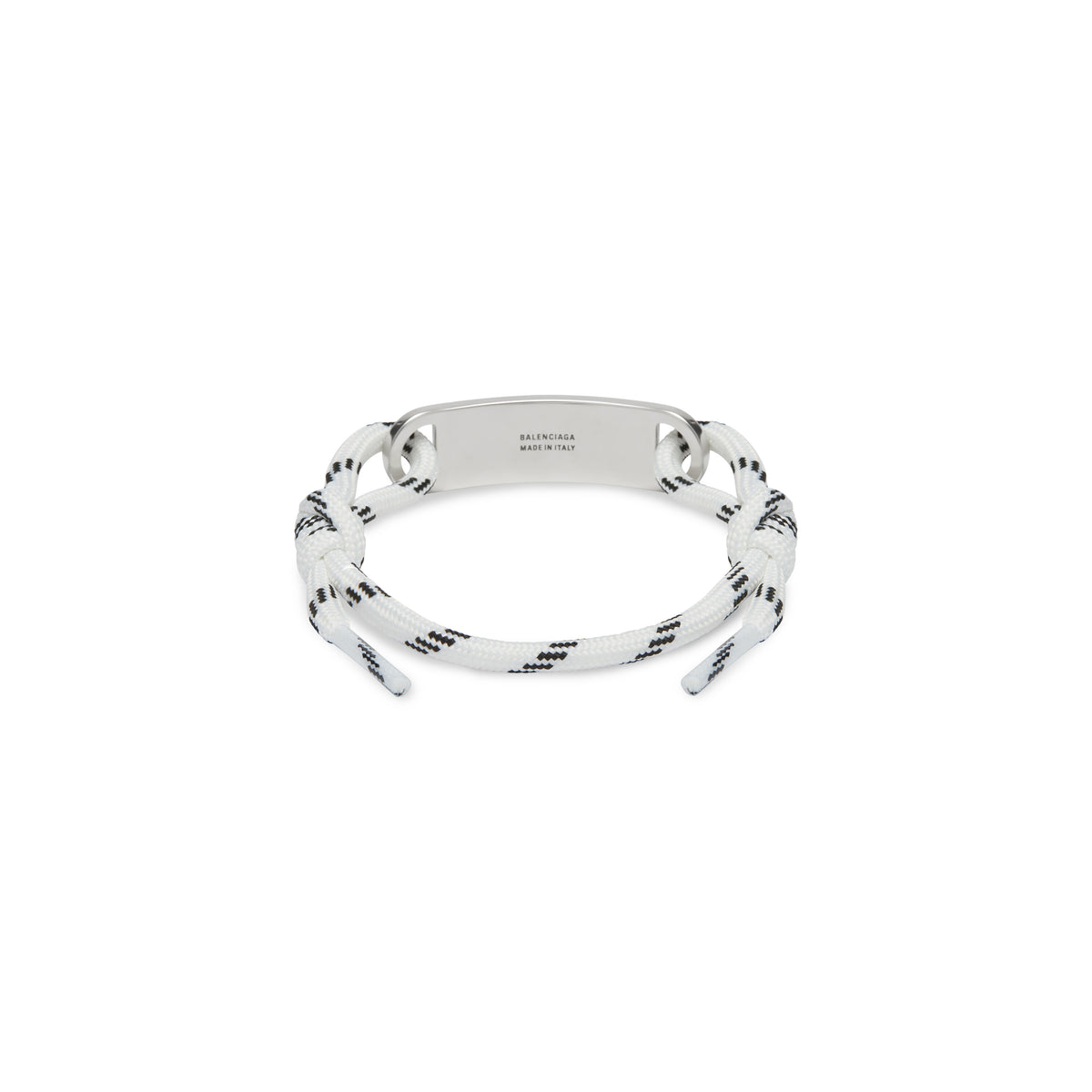 Plate Bracelet - White & Black & Silver