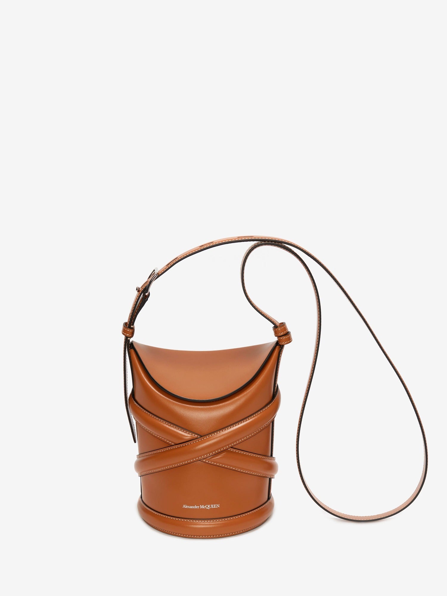 The Curve beige & wood Bag - Beige & Wood