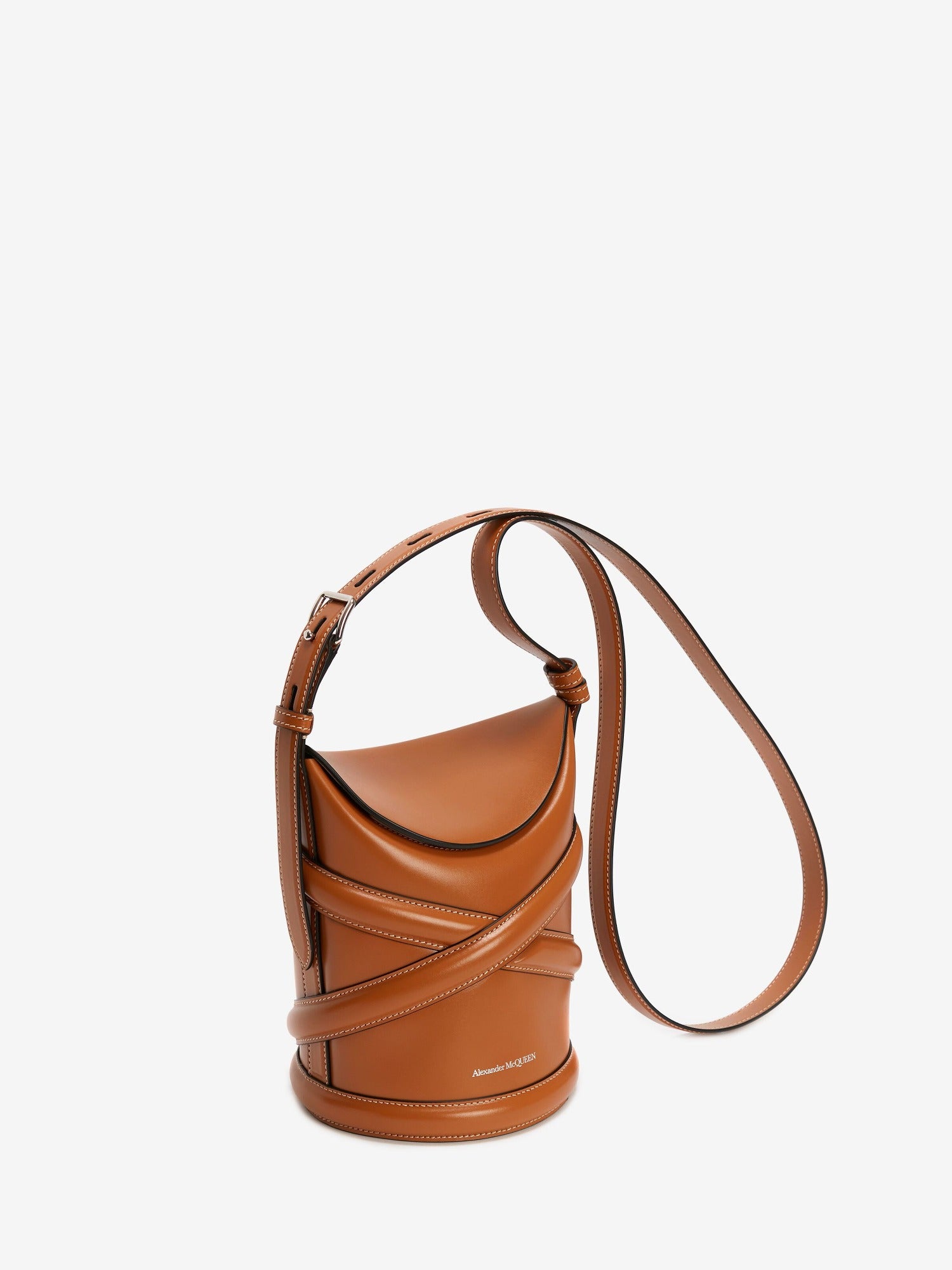 The Curve beige & wood Bag - Beige & Wood